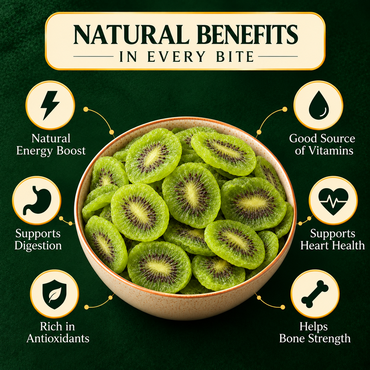Dried Kiwi Green