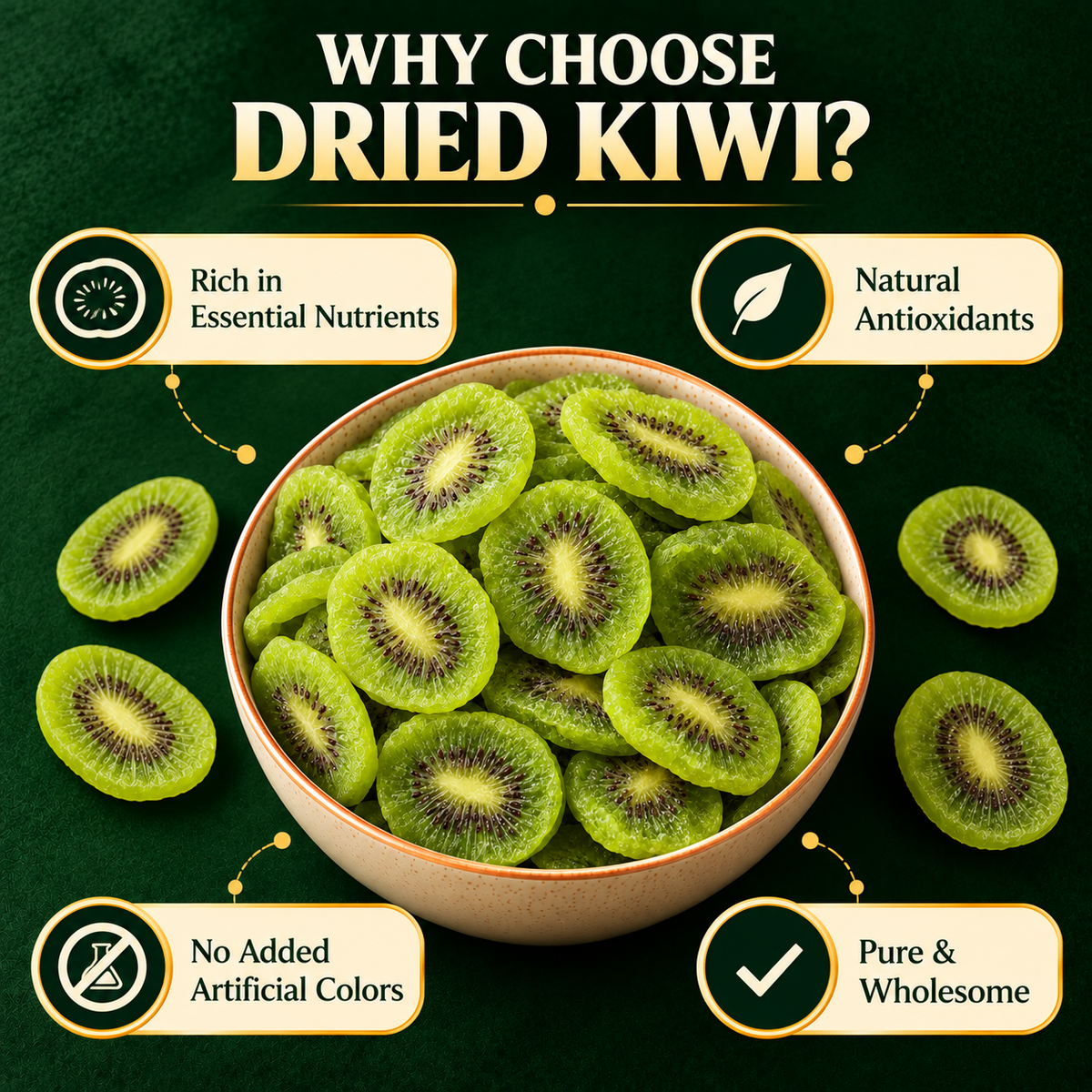 Dried Kiwi Green